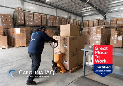Carolina Filters Receives “Great Place to Work” Certification